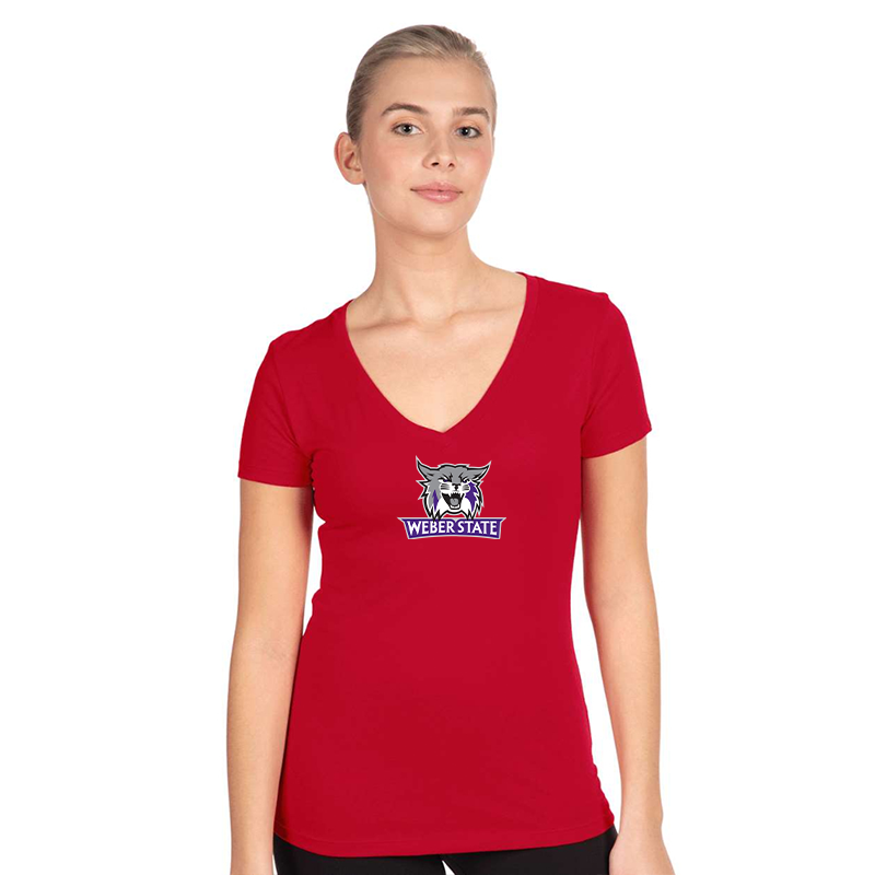 Women's Weber State Wildcats Next Level V-Neck T-Shirt